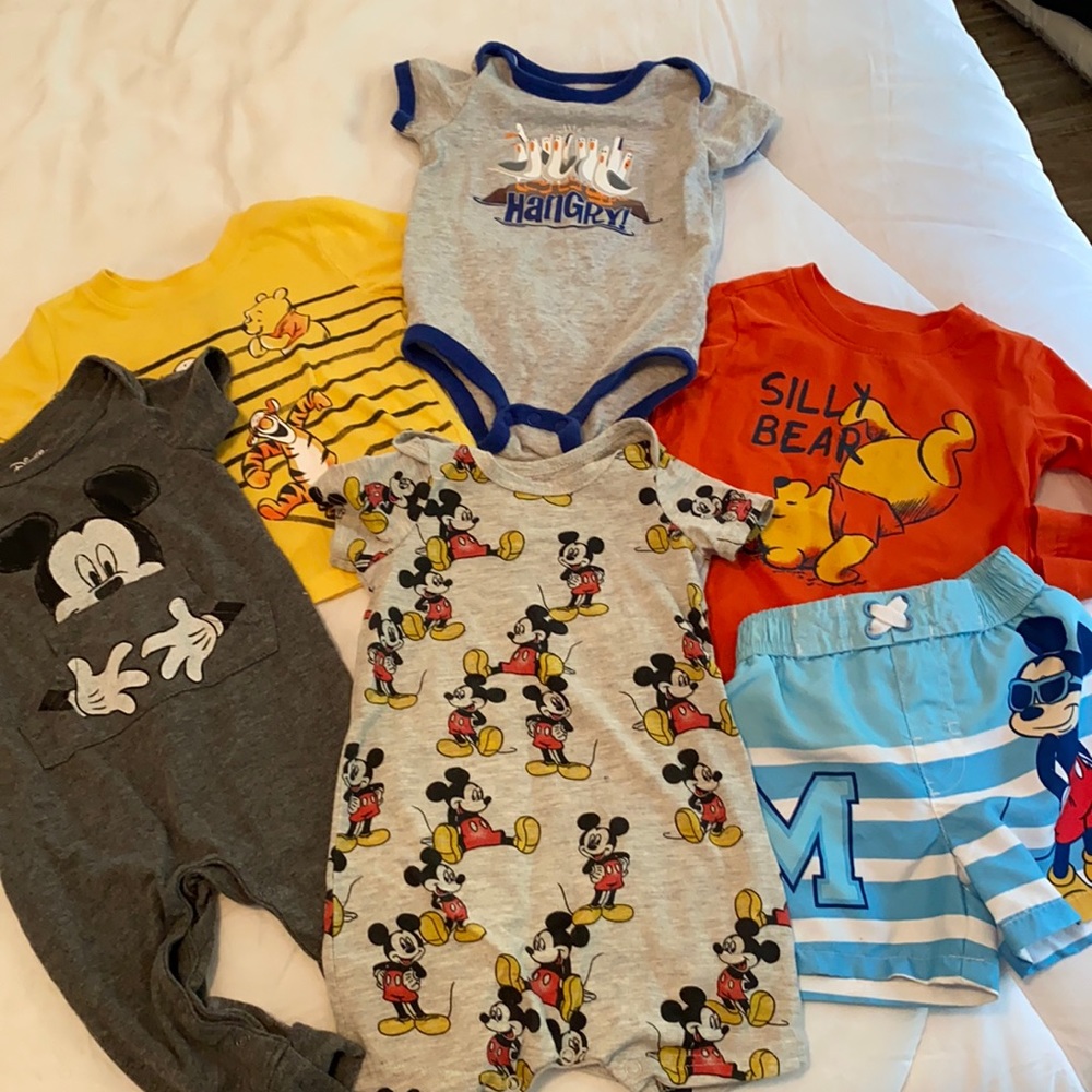 Bundle of Disney Baby clothes for 12 month old baby boy